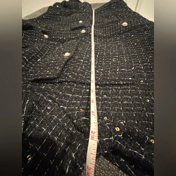 Lane Bryant Black & Gold Sequin Tweed Shacket size 22/24 NWT - Picture 6 of 7